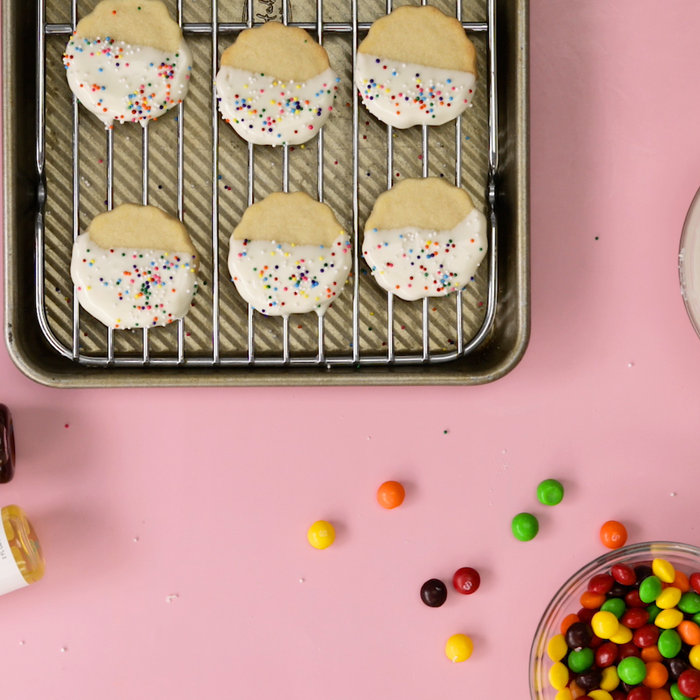 Rainbow Candy Shortbread Cookies