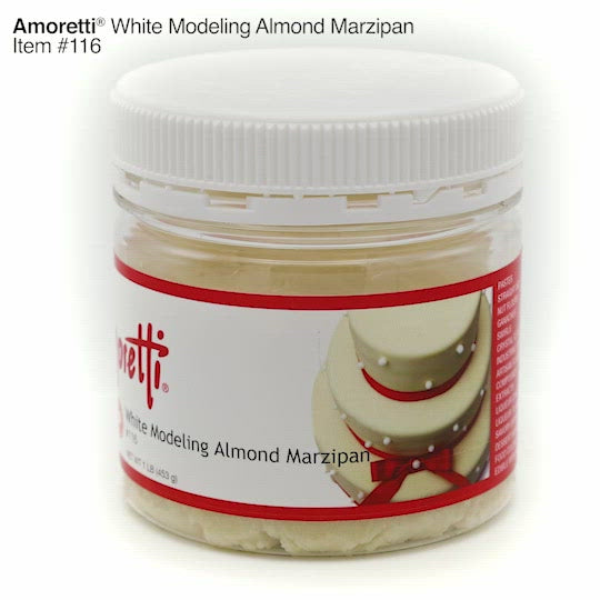 Amoretti’s White Modeling Marzipan is the best way to add a smooth, beautiful layer over your cakes for a pristine finish and stunning dessert. 