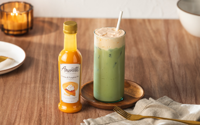 Pumpkin Cream Matcha Latte