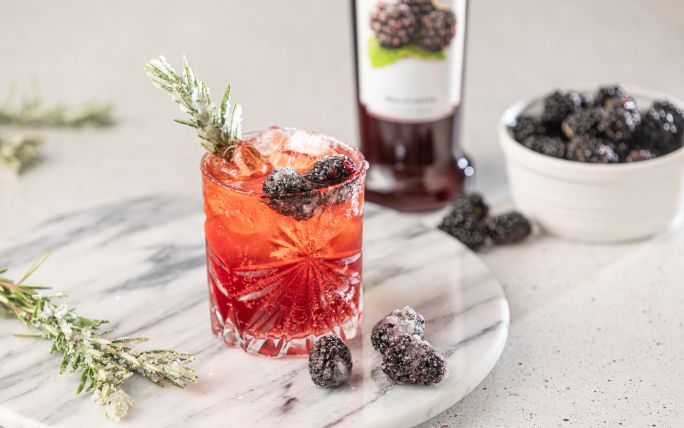 Frosted Blackberry Bourbon Mule