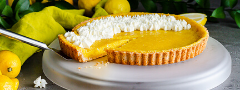 Lemon Tart with Almond Crust by Carlos Leo