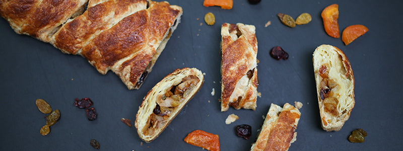 Apple Strudel in Braided Puff Pastry