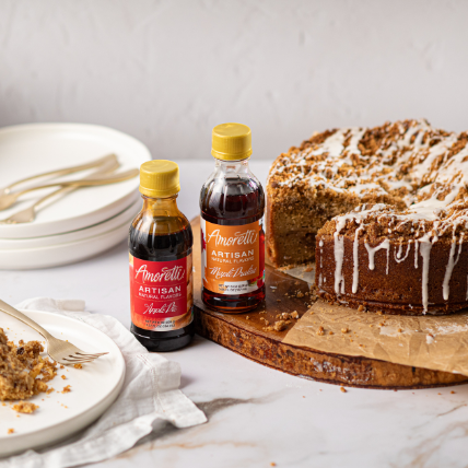 Apple Cinnamon Coffee Cake with Maple Glaze