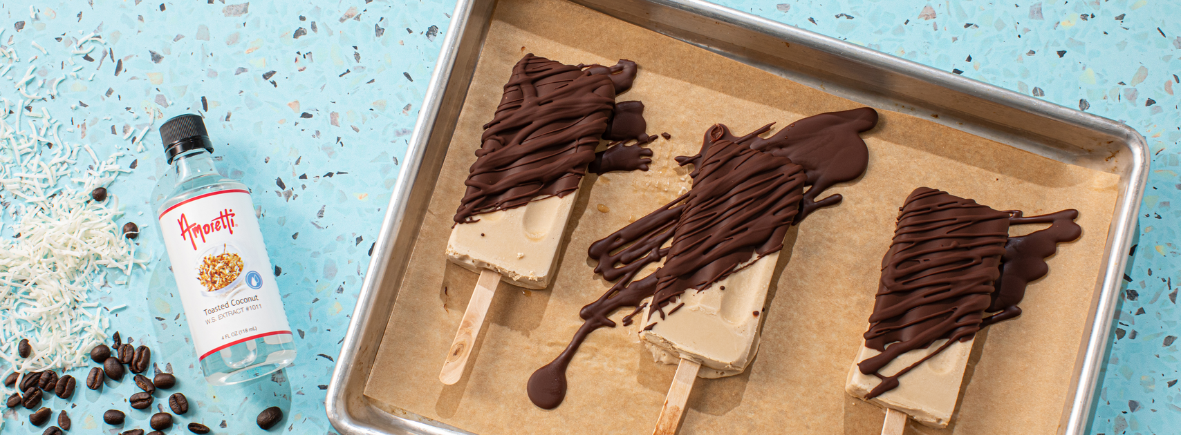 Toasted Coconut Latte Popsicles — Amoretti