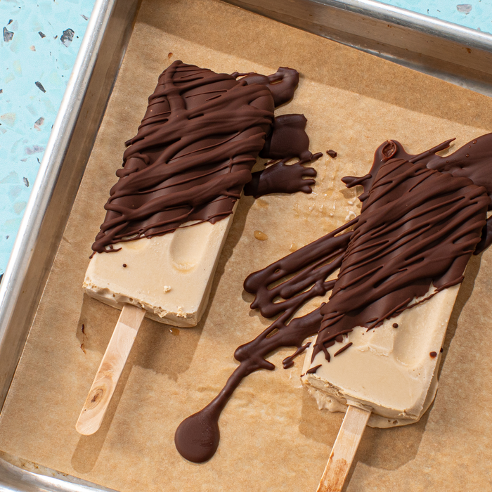 Toasted Coconut Latte Popsicles