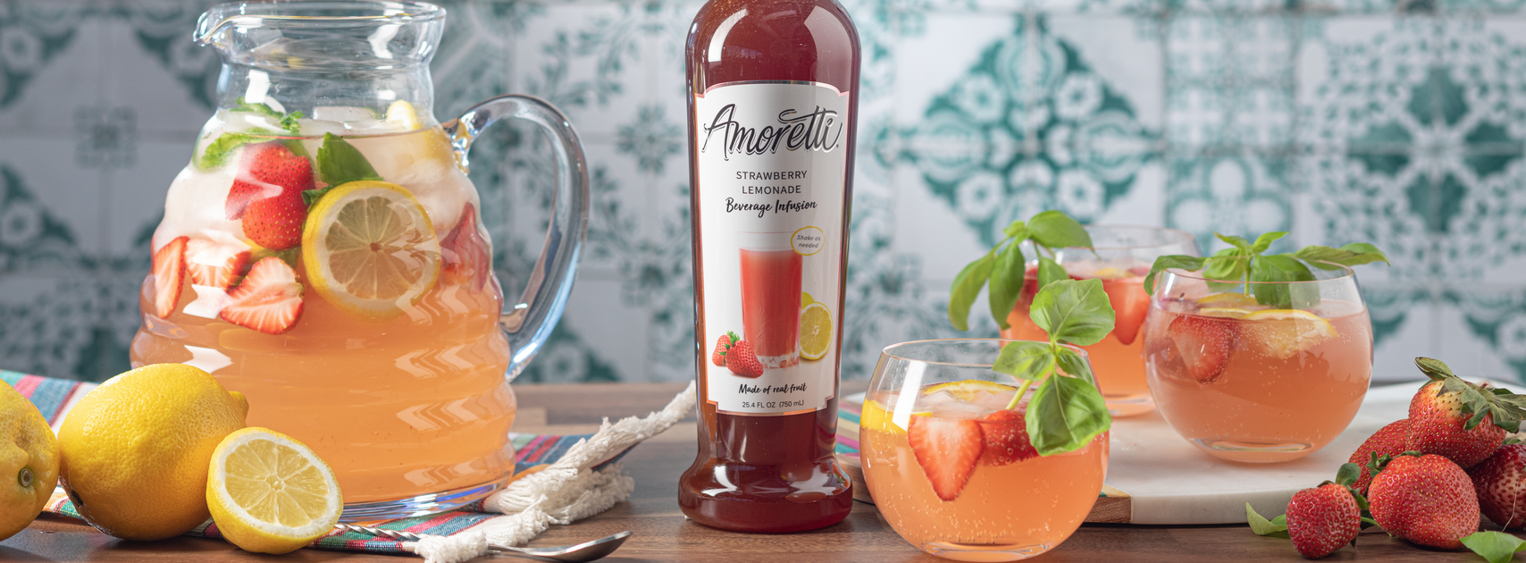 Strawberry Lemonade Sangria — Amoretti