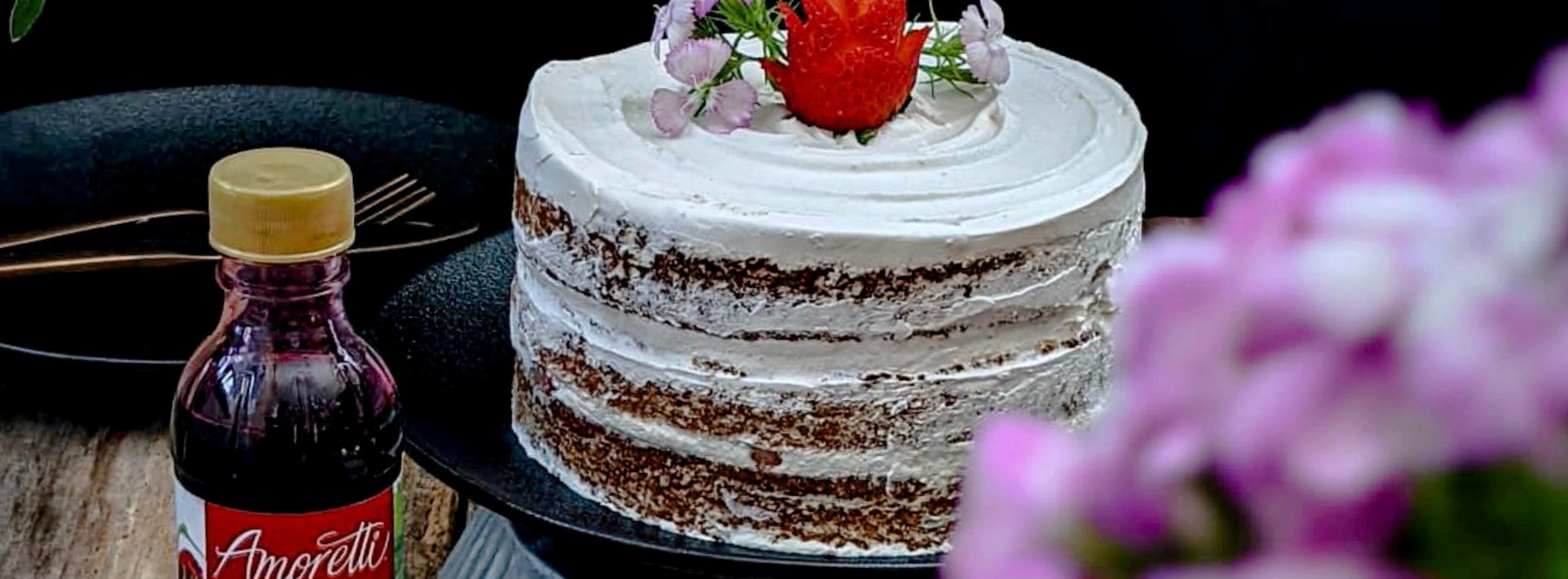 Strawberry Vanilla Cake by Sidhula George (@graceofspice)