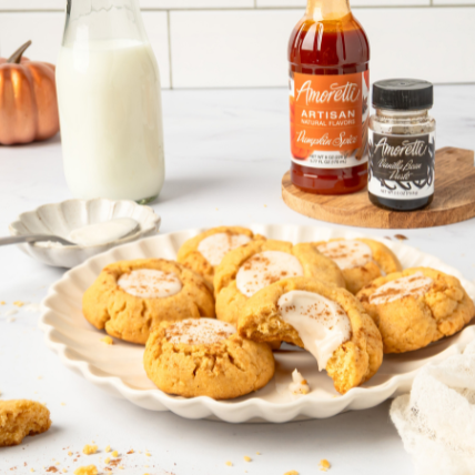 Vanilla Bean Pumpkin Thumbprint Cookies