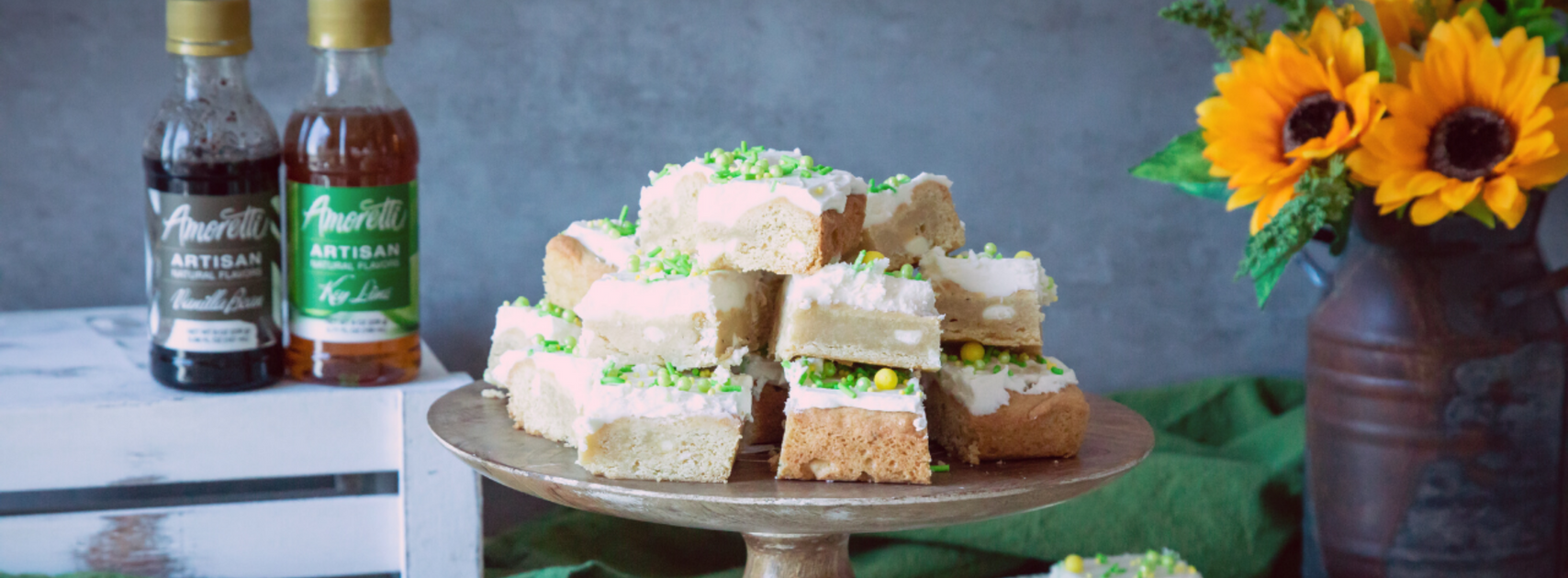 Key Lime White Chocolate Cookie Bars — Amoretti