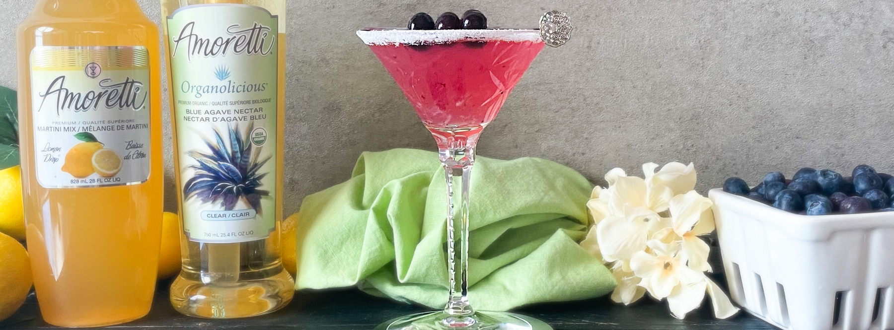 Blueberry Lemon Drop Martini