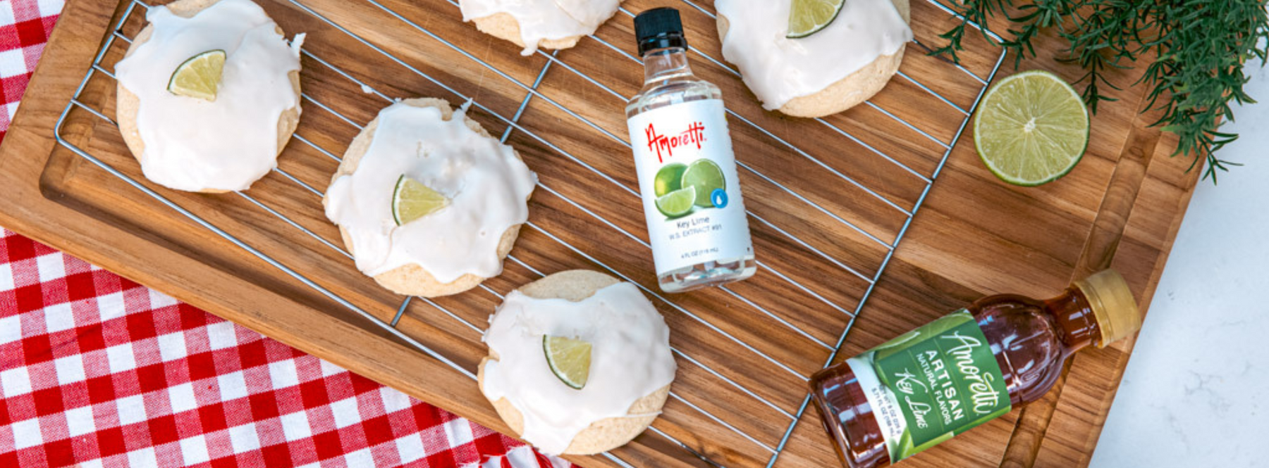 Gluten Free Key Lime Cookies with Key Lime Glaze