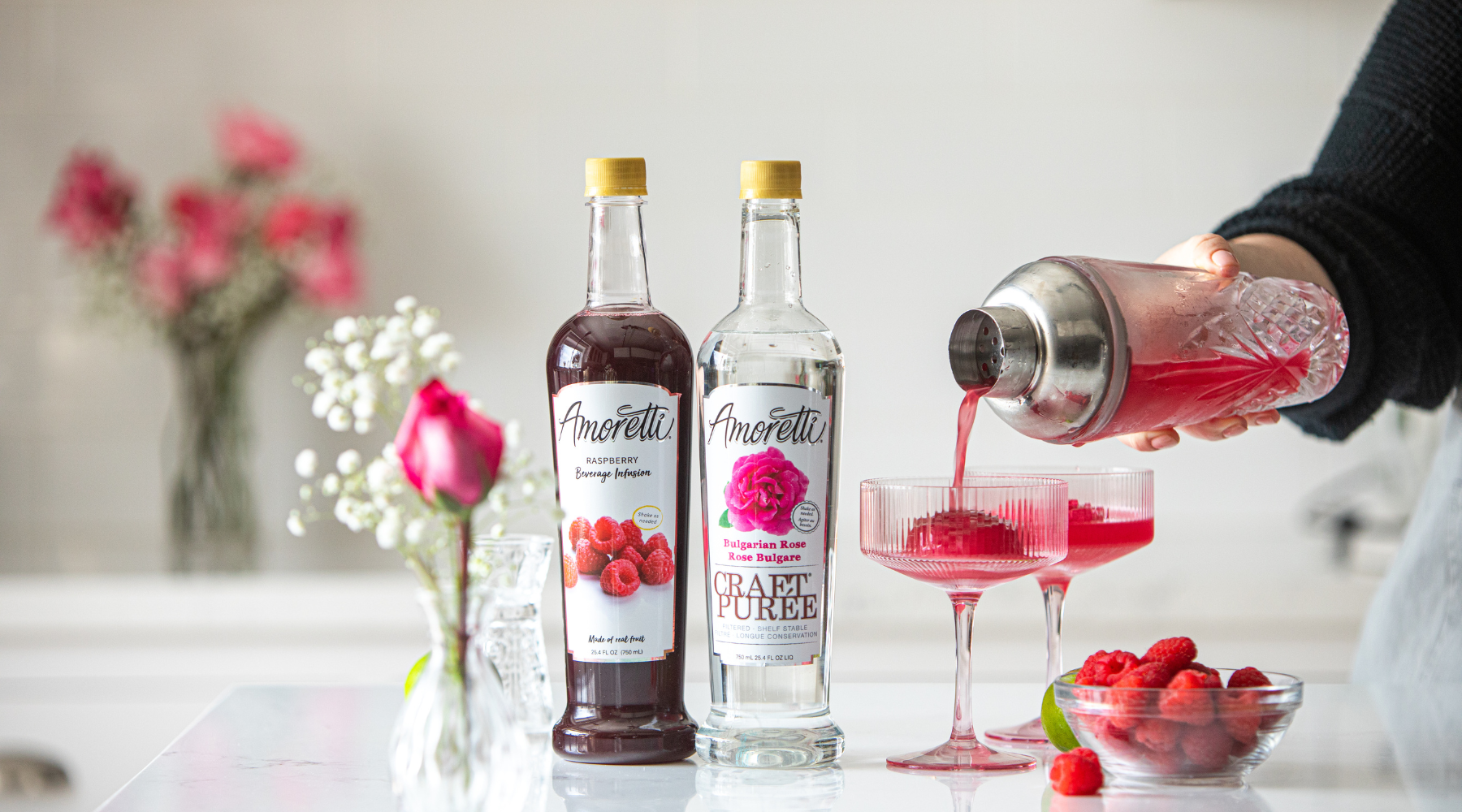 Raspberry And Roses Raspberry Rose Cocktail — Amoretti