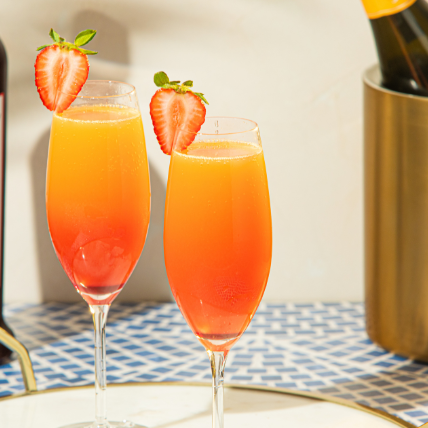Strawberry Sunrise Mimosa