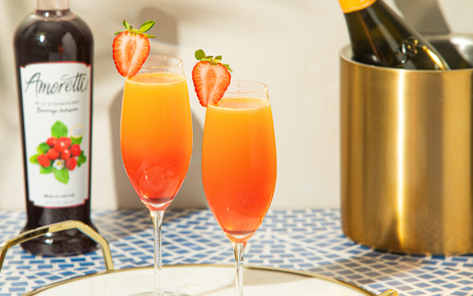 Strawberry Sunrise Mimosa
