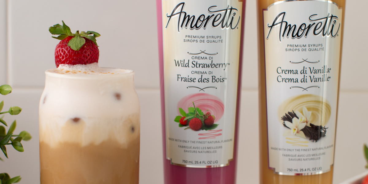 Strawberry Cheesecake Latte — Amoretti