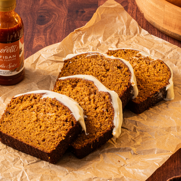 Pumpkin Bread with Orange Cream Cheese Frosting