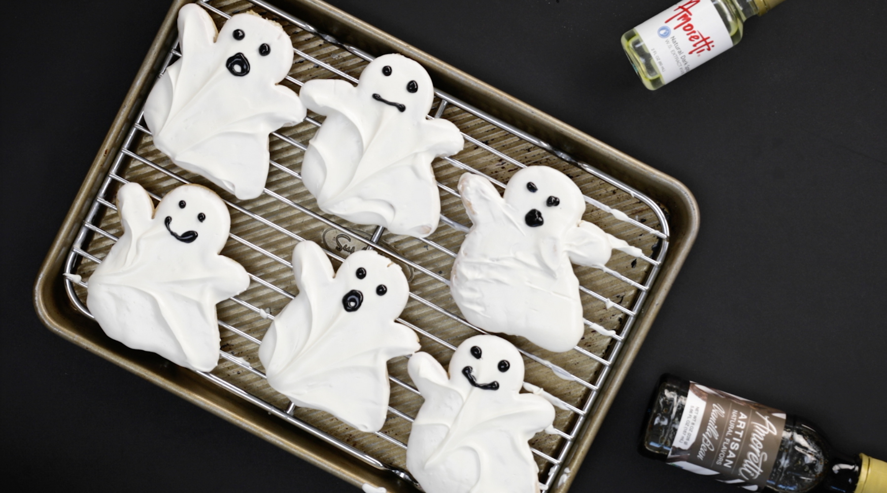 Dark Spice Ghost Cookies