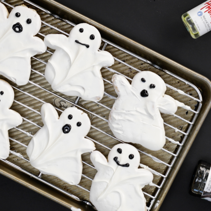 Dark Spice Ghost Cookies