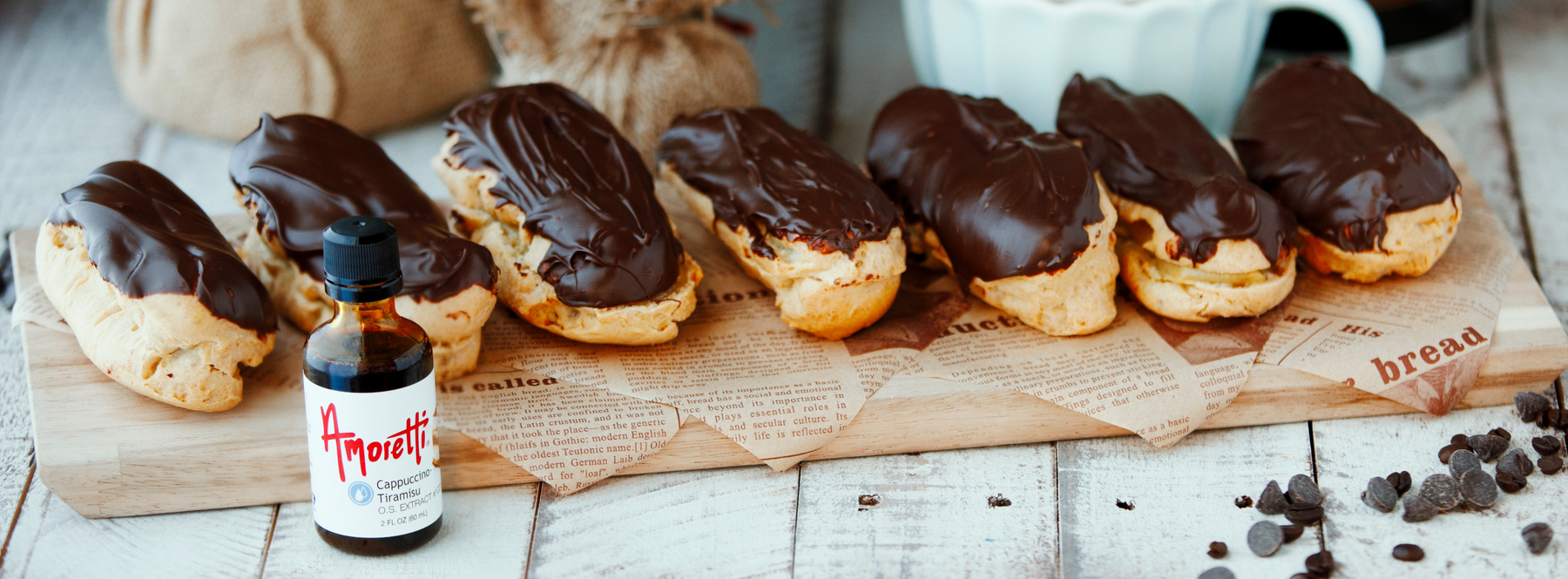 Gluten Free Cappuccino-Tiramisu Eclairs by Danielle Cochran (@thesaltlycooker)