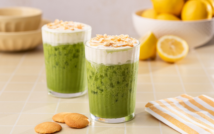 Yuzu Lemon Cookie Matcha Latte