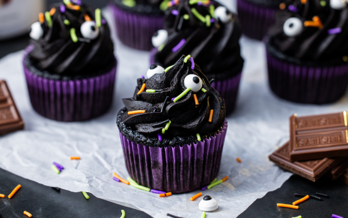 Double Chocolate Moster Cupcakes