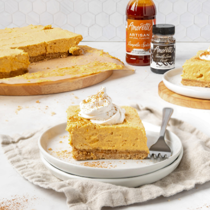 No-Bake Vanilla Pumpkin Cheesecake Bars