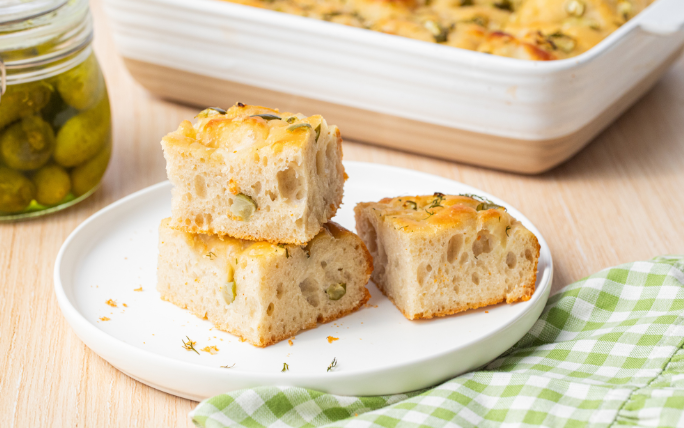 Pickle Sourdough Focaccia