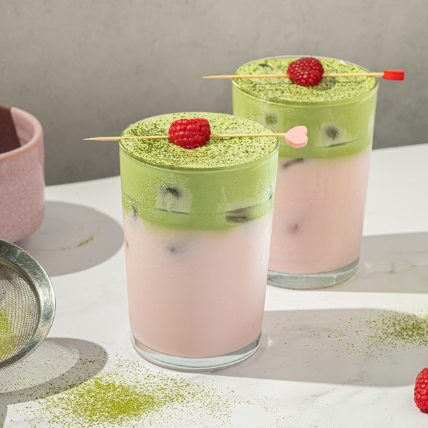 Iced Raspberry Matcha Latte