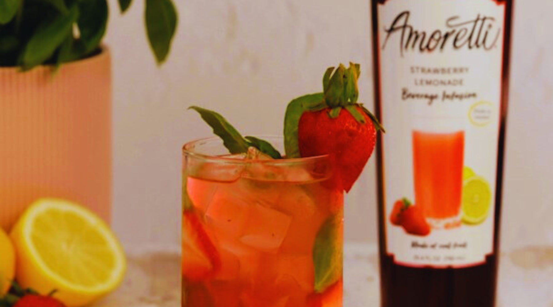 Spiked Strawberry Basil Lemonade