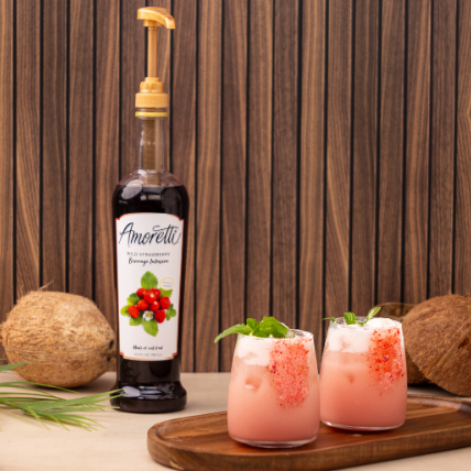 Wild Strawberry Coconut Dream (Sparkling Mocktail)