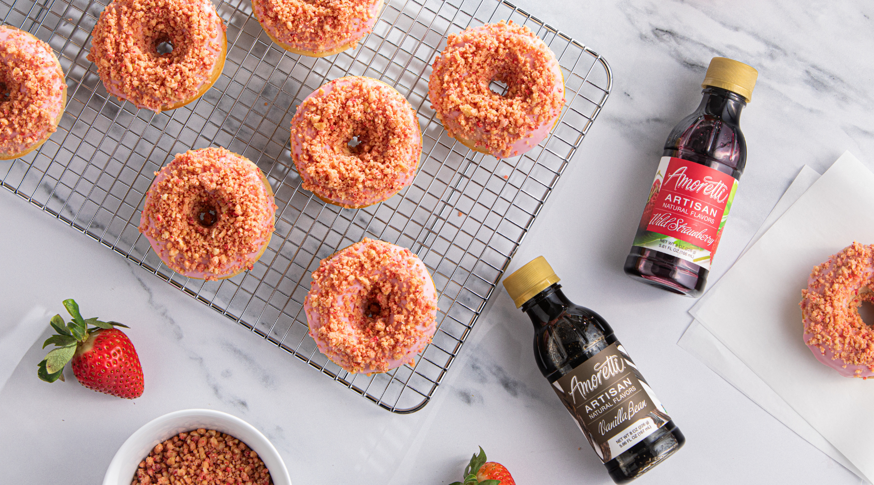 Strawberry Shortcake Donuts