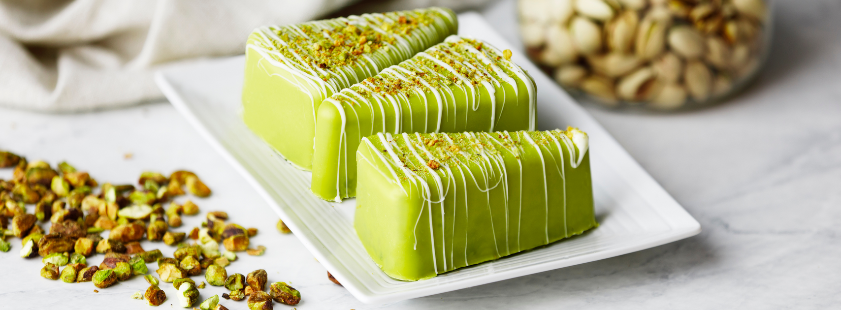 Chocolate Covered Pistachio Cake — Amoretti