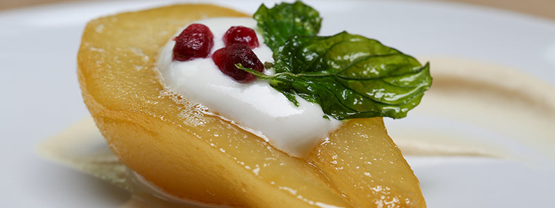 Agave Poached Pears 