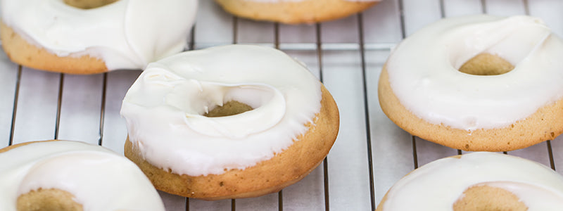 Baked Maple Doughnuts with Maple Bacon Glaze