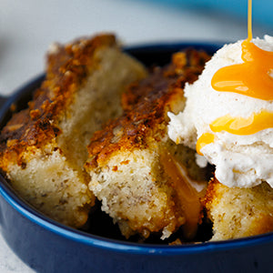 Amoretti Banana Maple Bourbon Pudding Cake