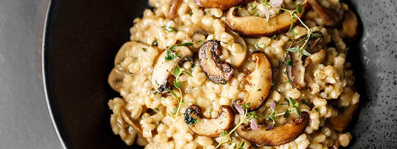 Amoretti Barley Risotto with Mushrooms and Parmesan