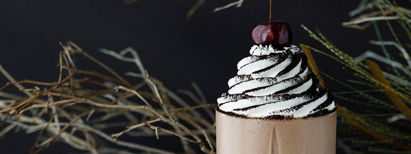 Amoretti Black Forest Milkshake with Kirsch Whipped Cream