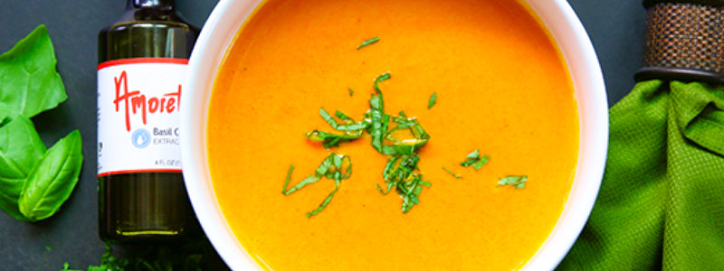 Carrot Ginger Basil Soup Amoretti