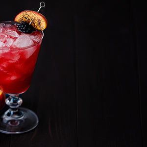 Amoretti Charred Peach & Blackberry Bramble Cocktail