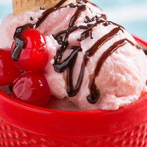Cherry, Rose & Coconut Ice Cream