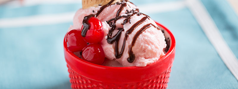 Cherry, Rose & Coconut Ice Cream