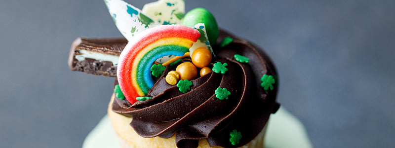 Amoretti End of the Rainbow Cupcakes with Chocolate Stout Frosting