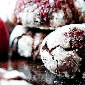 Amoretti Chocolate Raspberry Crinkle Cookies