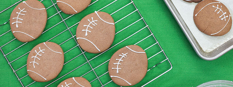 Chocolate Sable Football Cookies — Amoretti