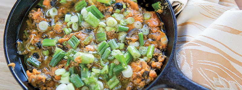 Hash Browns with Scallion Vinaigrette