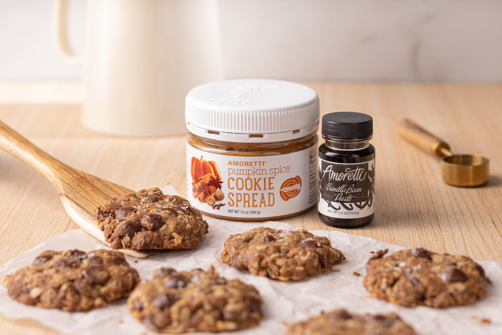 Brown Butter Pumpkin Spice Oatmeal Chocolate Chip Cookies