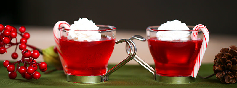 Peppermint Jello with Strawberries