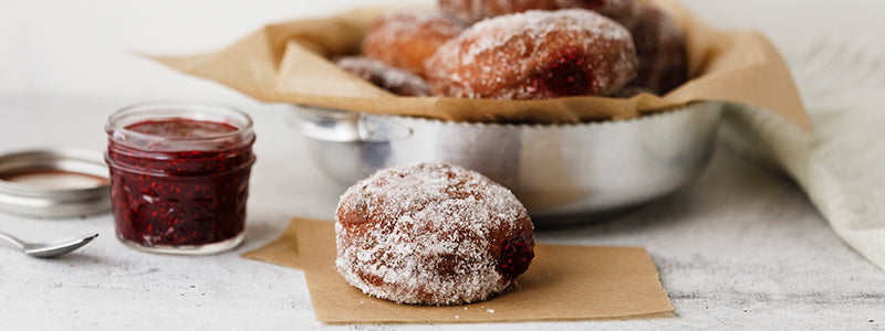 Amoretti Polish Doughnuts (Pączki) filled with Raspberry Jam