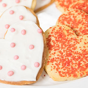 Red Hot Heart Cookies for Valentine's Day