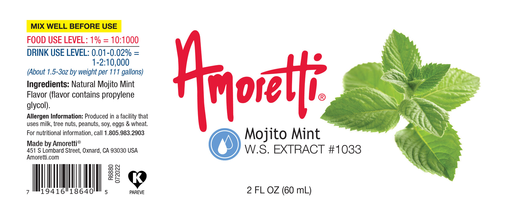 Mojito Mint Extract Water Soluble (just mint, no lime)